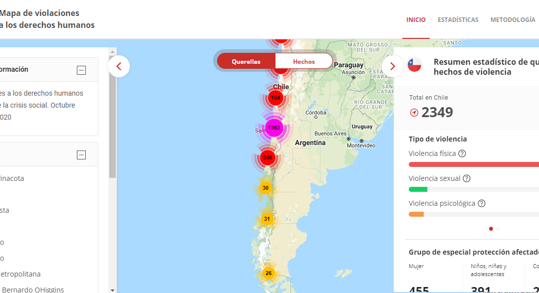 Casos registrados tras el estallido social: el mapa de las violaciones a los derechos humanos realizado por el INDH