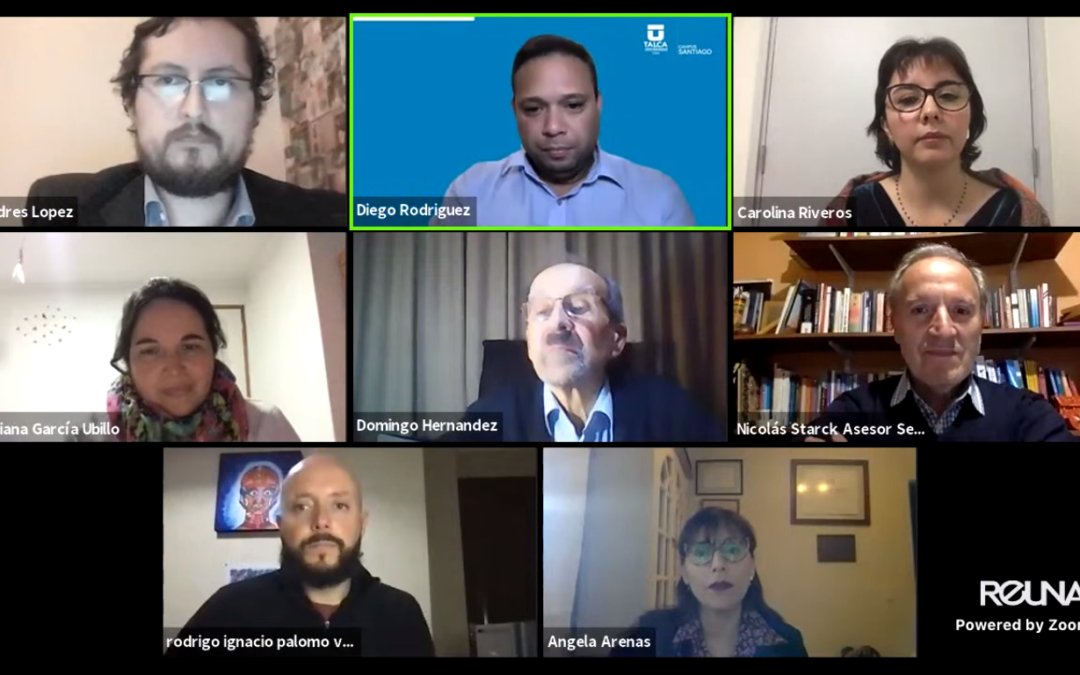 Exministro del TC Domingo Hernández expuso en conversatorio del Campus Santiago UTalca: “La Constitución debe asegurar a las personas un piso mínimo de derechos, que faciliten una subsistencia digna”