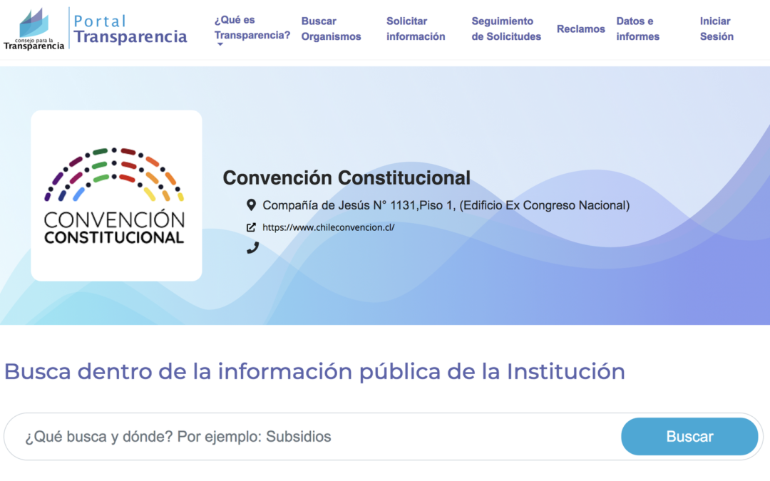 Convención Constitucional inicia recepción de solicitudes de acesso a la información a través del Portal Transparencia